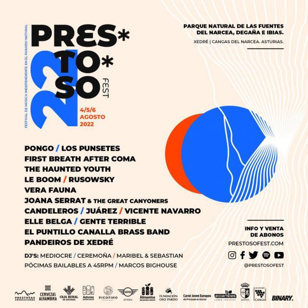 El Prestoso Fest presenta su cartel por días y horarios